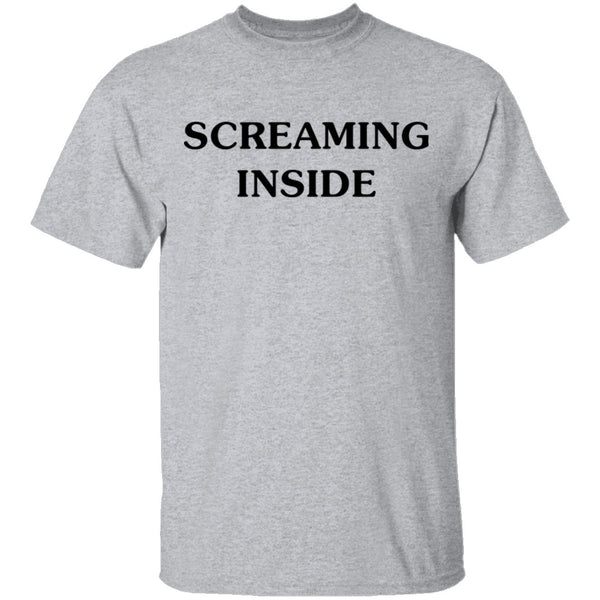 Screaming Inside T-Shirt CustomCat