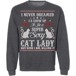 Sexy Cat Lady Ugly Christmas Sweater CustomCat