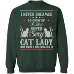 Sexy Cat Lady Ugly Christmas Sweater CustomCat