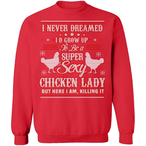 Sexy Chicken Lady Ugly Christmas Sweater CustomCat