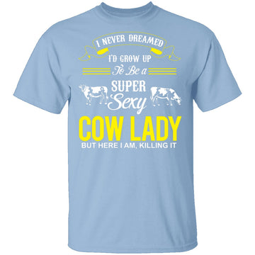 Sexy Cow Lady T-Shirt CustomCat