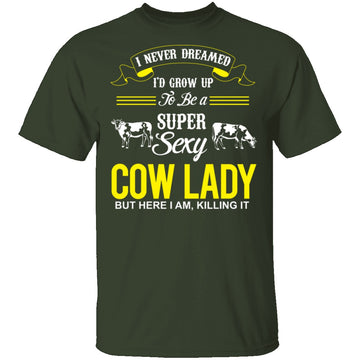 Sexy Cow Lady T-Shirt CustomCat
