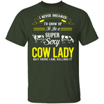 Sexy Cow Lady T-Shirt CustomCat