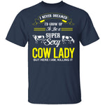 Sexy Cow Lady T-Shirt CustomCat