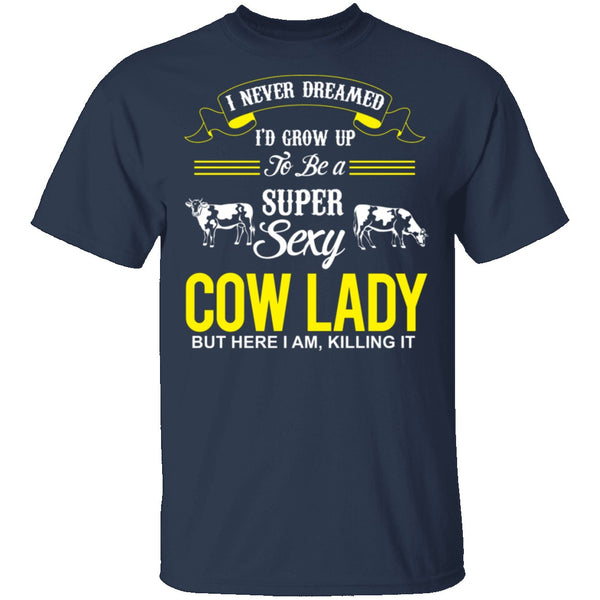 Sexy Cow Lady T-Shirt CustomCat