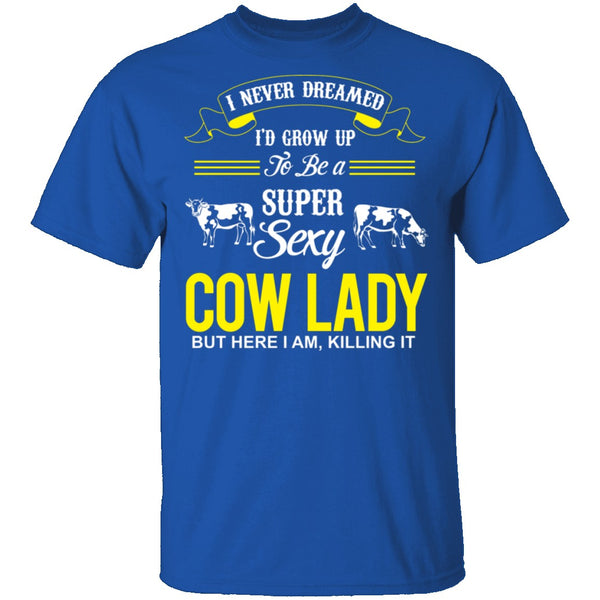 Sexy Cow Lady T-Shirt CustomCat