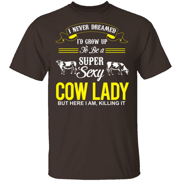 Sexy Cow Lady T-Shirt CustomCat