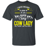 Sexy Cow Lady T-Shirt CustomCat