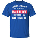 Sexy Male Nurse T-Shirt CustomCat