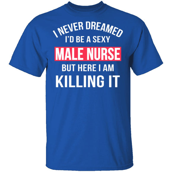 Sexy Male Nurse T-Shirt CustomCat