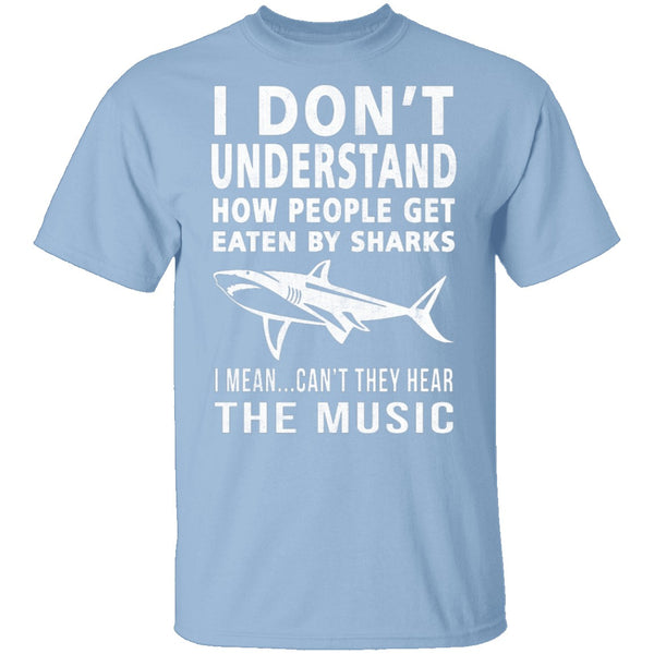 Shark Attack Music T-Shirt CustomCat