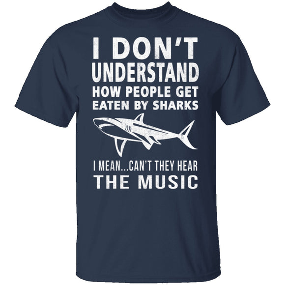 Shark Attack Music T-Shirt CustomCat