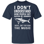 Shark Attack Music T-Shirt CustomCat