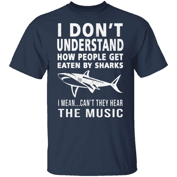 Shark Attack Music T-Shirt CustomCat