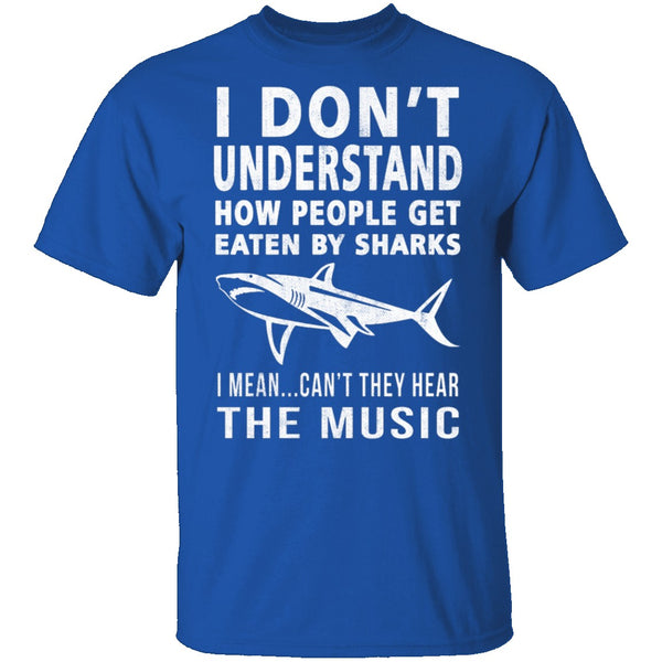 Shark Attack Music T-Shirt CustomCat