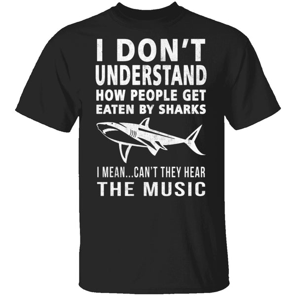 Shark Attack Music T-Shirt CustomCat
