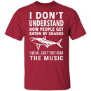Shark Attack Music T-Shirt CustomCat