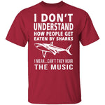 Shark Attack Music T-Shirt CustomCat