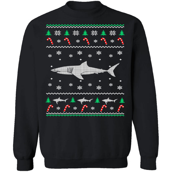 Shark Ugly Christmas Sweater CustomCat