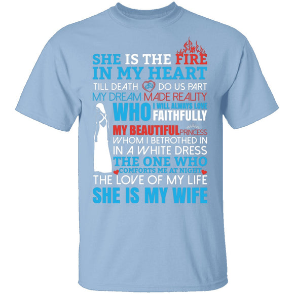 She Is My Wife T-Shirt CustomCat