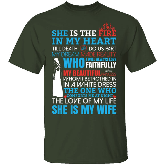 She Is My Wife T-Shirt CustomCat