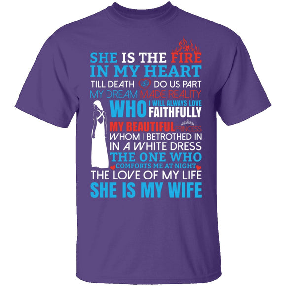 She Is My Wife T-Shirt CustomCat