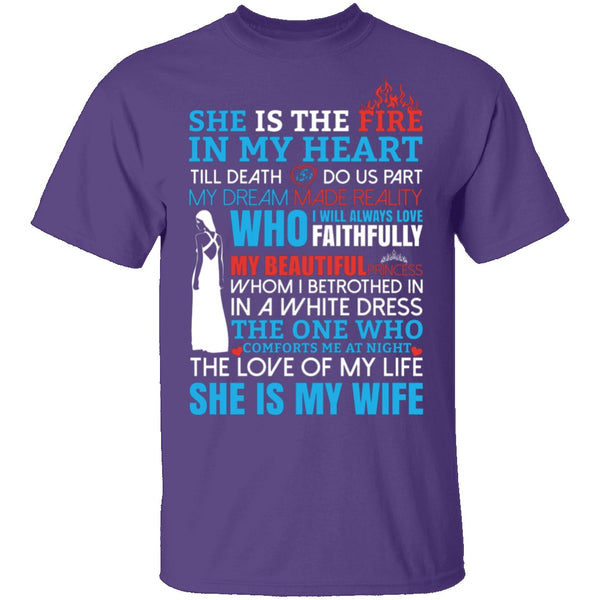 She Is My Wife T-Shirt CustomCat