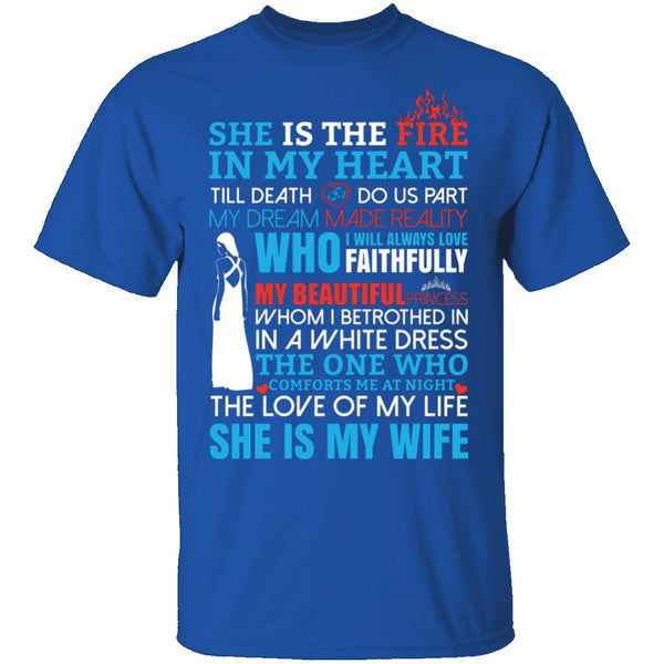 She Is My Wife T-Shirt CustomCat