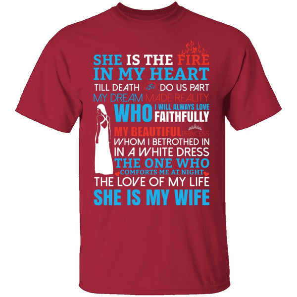She Is My Wife T-Shirt CustomCat