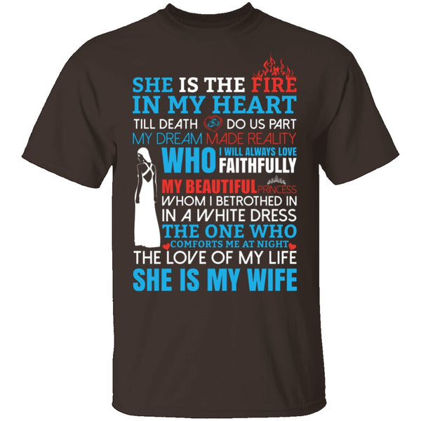 She Is My Wife T-Shirt CustomCat