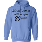 She Still Puts Up With Me After 20 Years T-Shirt CustomCat