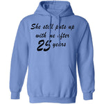 She Still Puts Up With Me After 25 Years T-Shirt CustomCat