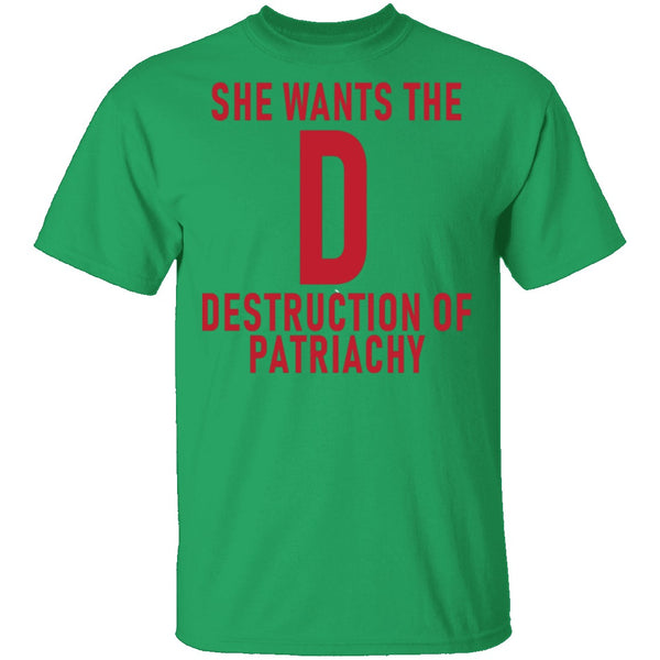 She Wants The D Destruction Of Patriarchy T-Shirt CustomCat