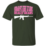 Shoot Like a Girl T-Shirt CustomCat