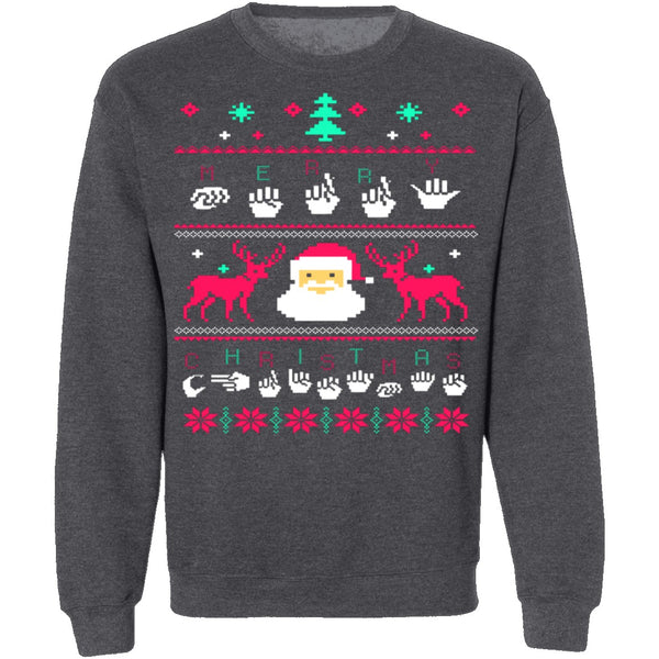 Sign Language Ugly Christmas Sweater CustomCat