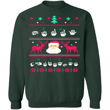 Sign Language Ugly Christmas Sweater CustomCat