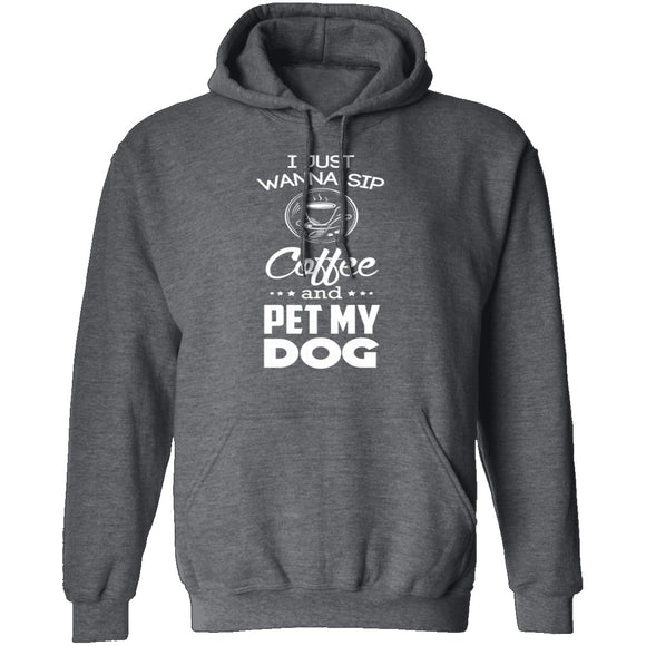 Sip Coffee And Pet My Dog T-Shirt CustomCat