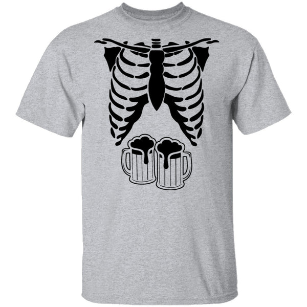 Skeleton Beers T-Shirt CustomCat