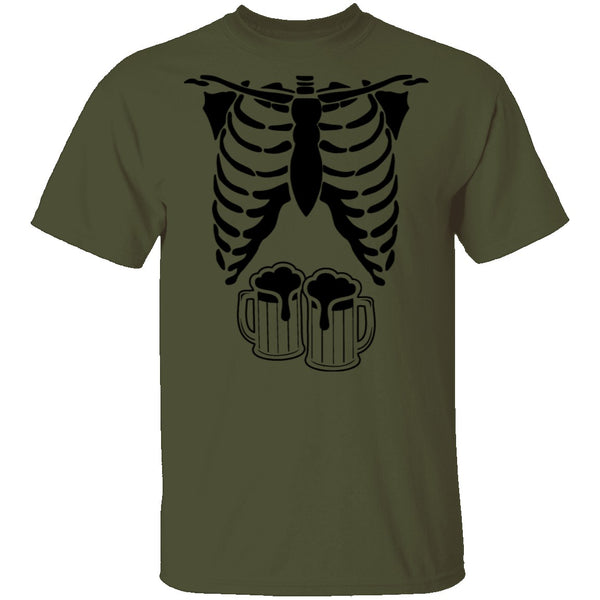 Skeleton Beers T-Shirt CustomCat