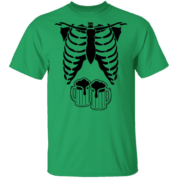 Skeleton Beers T-Shirt CustomCat