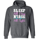 Sleep All Day Nurse All Night T-Shirt CustomCat
