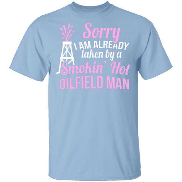 Smokin' Hot Oil Field Man T-Shirt CustomCat