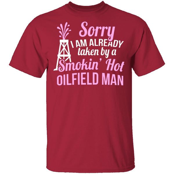 Smokin' Hot Oil Field Man T-Shirt CustomCat