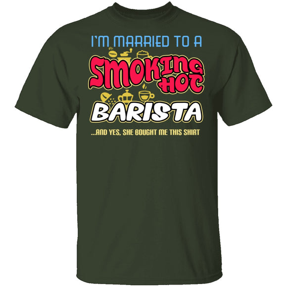 Smokin Hot Barista T-Shirt CustomCat