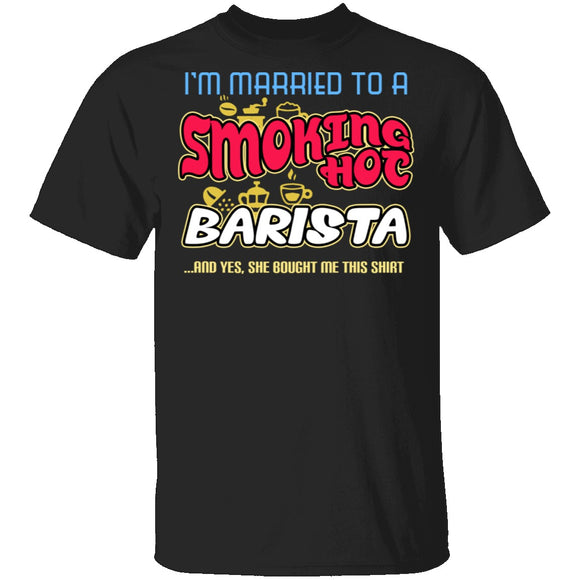 Smokin Hot Barista T-Shirt CustomCat