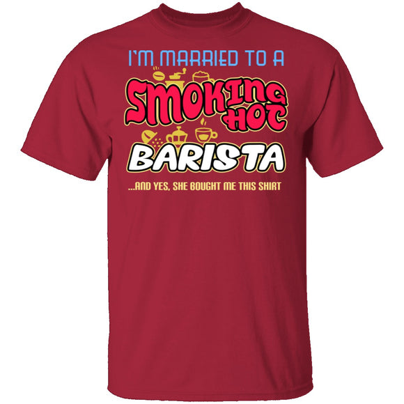 Smokin Hot Barista T-Shirt CustomCat
