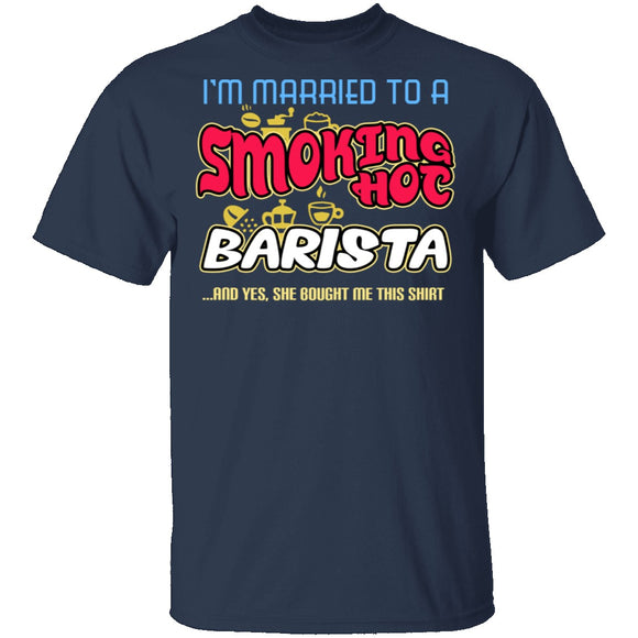 Smokin Hot Barista T-Shirt CustomCat