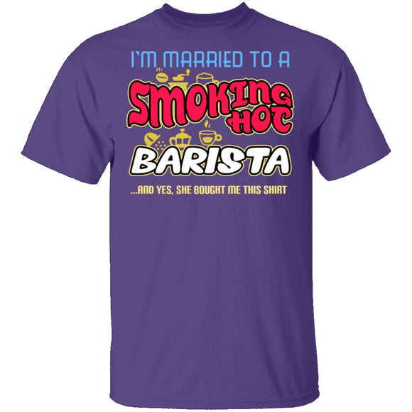Smokin Hot Barista T-Shirt CustomCat