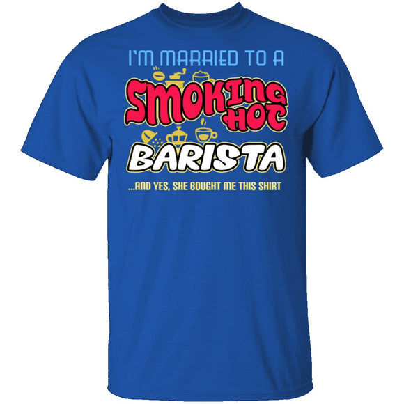 Smokin Hot Barista T-Shirt CustomCat