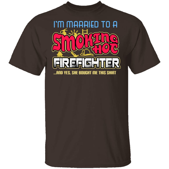Smokin Hot Firefighter T-Shirt CustomCat